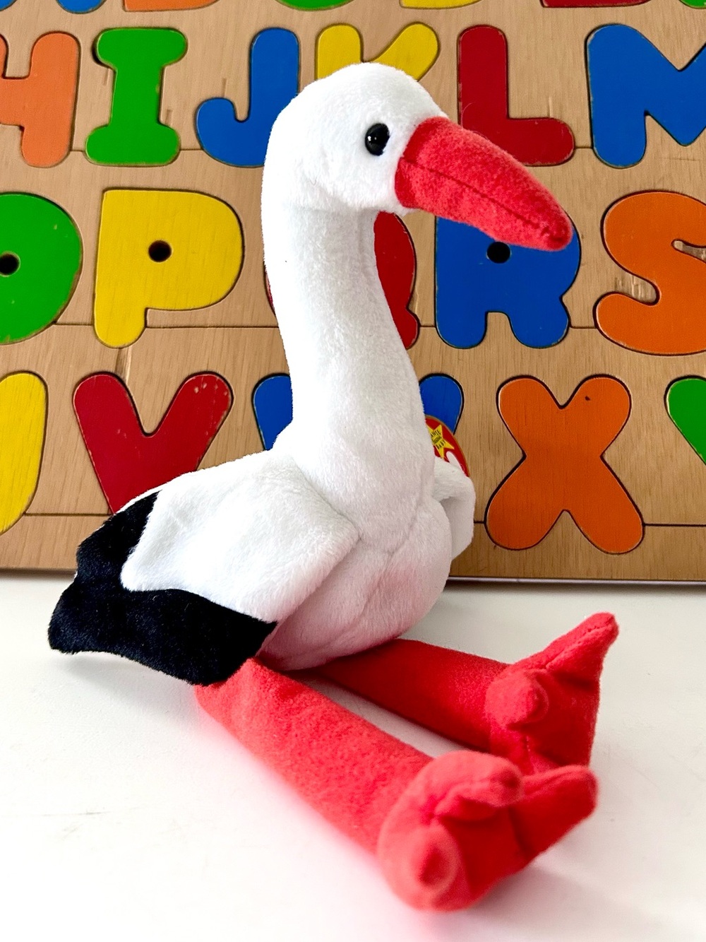 NWT Stilts the Stork Ty Beanie Baby 1998